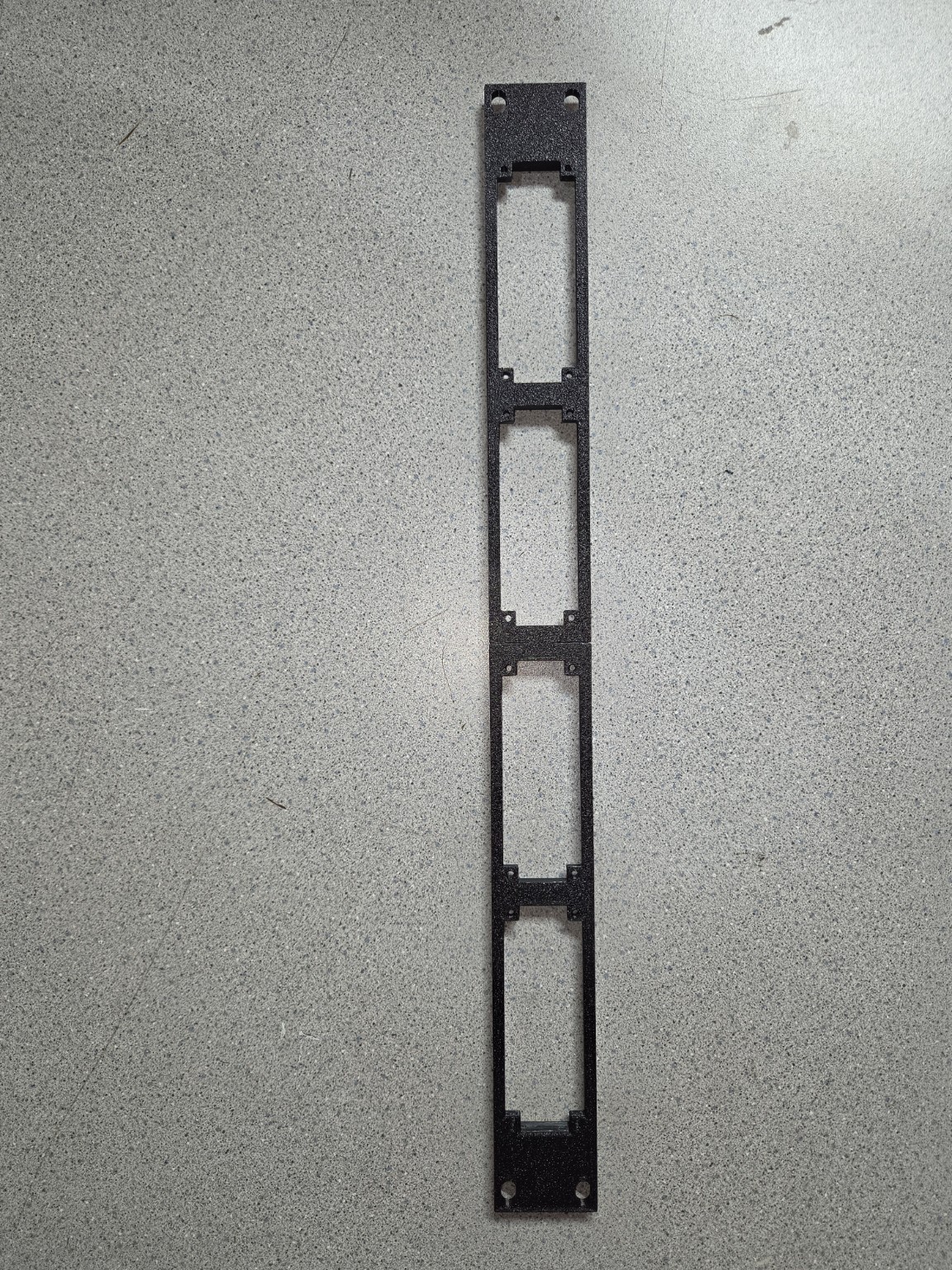 Alternate view of empty modular rack panel